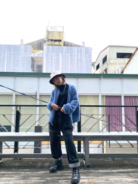 「Dickies（ディッキーズ）のアイテム（Accessories、ブラック系）」を使った、Gin さん（レディース・150cm）の冬コーディネート