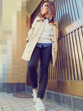 「SHIPS（シップス）のアイテム（トレンチコート）」を使った、＊心愛＊ココさん（レディース・160cm）の冬コーディネート