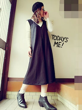 「GU（ジーユー）のアイテム（つなぎ/オールインワン）」を使った、＊心愛＊ココさん（レディース・160cm）の春コーディネート