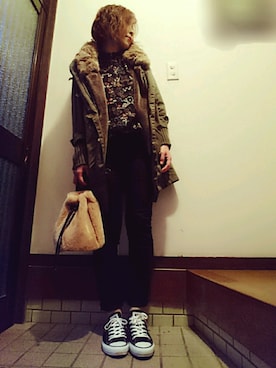 「JEANASIS（ジーナシス）のアイテム（モッズコート）」を使った、＊心愛＊ココさん（レディース・160cm）の秋コーディネート