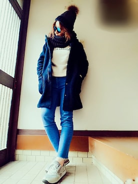 「ARMEN（アーメン）のアイテム（ジャケット/アウター）」を使った、＊心愛＊ココさん（レディース・160cm）の冬コーディネート