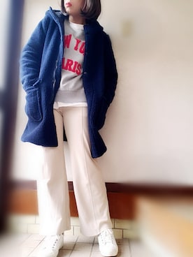 「ARMEN（アーメン）のアイテム（ジャケット/アウター）」を使った、＊心愛＊ココさん（レディース・160cm）の冬コーディネート