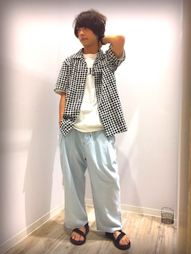 「ドット柄」｜GRAND GLOBALつくば店さん（メンズ・165cm）の夏コーディネート