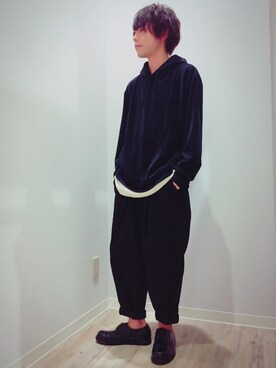 「GGD（ジージーディー）のアイテム（パンツ）」を使った、GRAND GLOBALつくば店さん（メンズ・173cm）の秋コーディネート