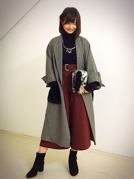 「Ann Ashlee（アンアシュリー）のアイテム（その他アウター）」を使った、GRAND GLOBALつくば店さん（レディース・154cm）の秋コーディネート