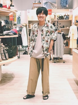 「GGD（ジージーディー）のアイテム（パンツ）」を使った、GRAND GLOBALつくば店さん（メンズ・173cm）の夏コーディネート