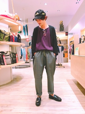 「GGD（ジージーディー）のアイテム（パンツ）」を使った、GRAND GLOBALつくば店さん（メンズ・165cm）の夏コーディネート