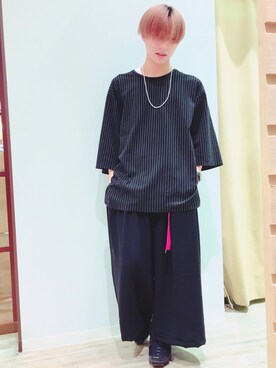 「GGD（ジージーディー）のアイテム（パンツ）」を使った、GRAND GLOBALつくば店さん（メンズ・173cm）の夏コーディネート