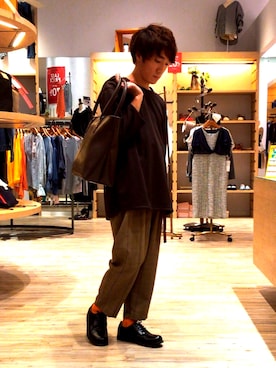 「GGD（ジージーディー）のアイテム（パンツ）」を使った、GRAND GLOBALつくば店さん（メンズ・173cm）の夏コーディネート