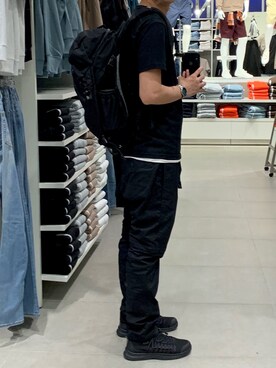 「KEEN（キーン）のアイテム（その他シューズ）」を使った、Aさん（メンズ・173cm）の夏コーディネート