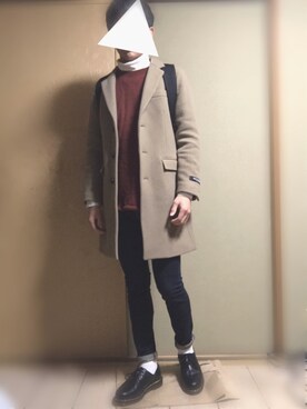 「Dr. Martens（ドクターマーチン）のDr.Martens (ドクターマーチン)/1461 3EYE GIBSON SHOES（その他シューズ）」を使った、いつきさん（メンズ・171cm）の冬コーディネート