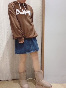 「FILA（フィラ）のアイテム（トップス）」を使った、🌼minami🌼さん（レディース・149cm）の冬コーディネート