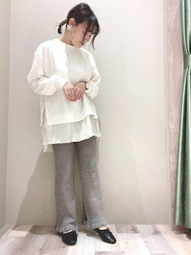 「RAY CASSIN（レイカズン）のアイテム（パンツ）」を使った、🌼minami🌼さん（レディース・149cm）の秋コーディネート