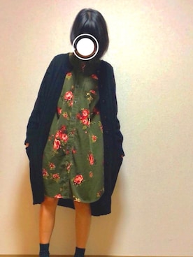 「used mix」｜「アイテム（ワンピース/ドレス）」を使った、himikoさん（レディース・157cm）の冬コーディネート