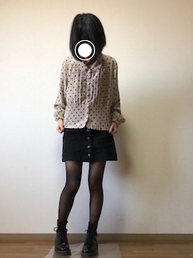 「used mix」｜「アイテム（ブーツ）」を使った、himikoさん（レディース・157cm）の冬コーディネート