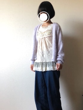 「axes femme（アクシーズファム）のアイテム（キャミソール）」を使った、himikoさん（レディース・157cm）の春コーディネート