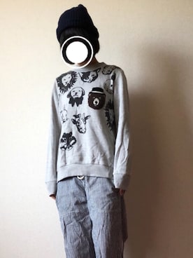 「グラニフ」｜「アイテム（スウェット）」を使った、himikoさん（レディース・157cm）の夏コーディネート