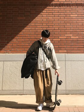 「アイテム（アウトドア/スポーツ）」を使った、Aruさん（メンズ・175cm）の春コーディネート