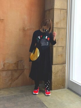 「MONDEWORK（モンドワーク）のアイテム（バッグ）」を使った、yukaさん（レディース・152cm）の秋コーディネート