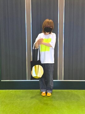 「MONDEWORK（モンドワーク）のアイテム（バッグ）」を使った、yukaさん（レディース・152cm）の夏コーディネート