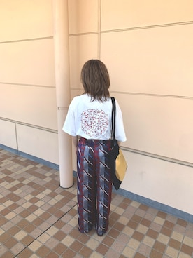 「MONDEWORK（モンドワーク）のアイテム（バッグ）」を使った、yukaさん（レディース・152cm）の夏コーディネート