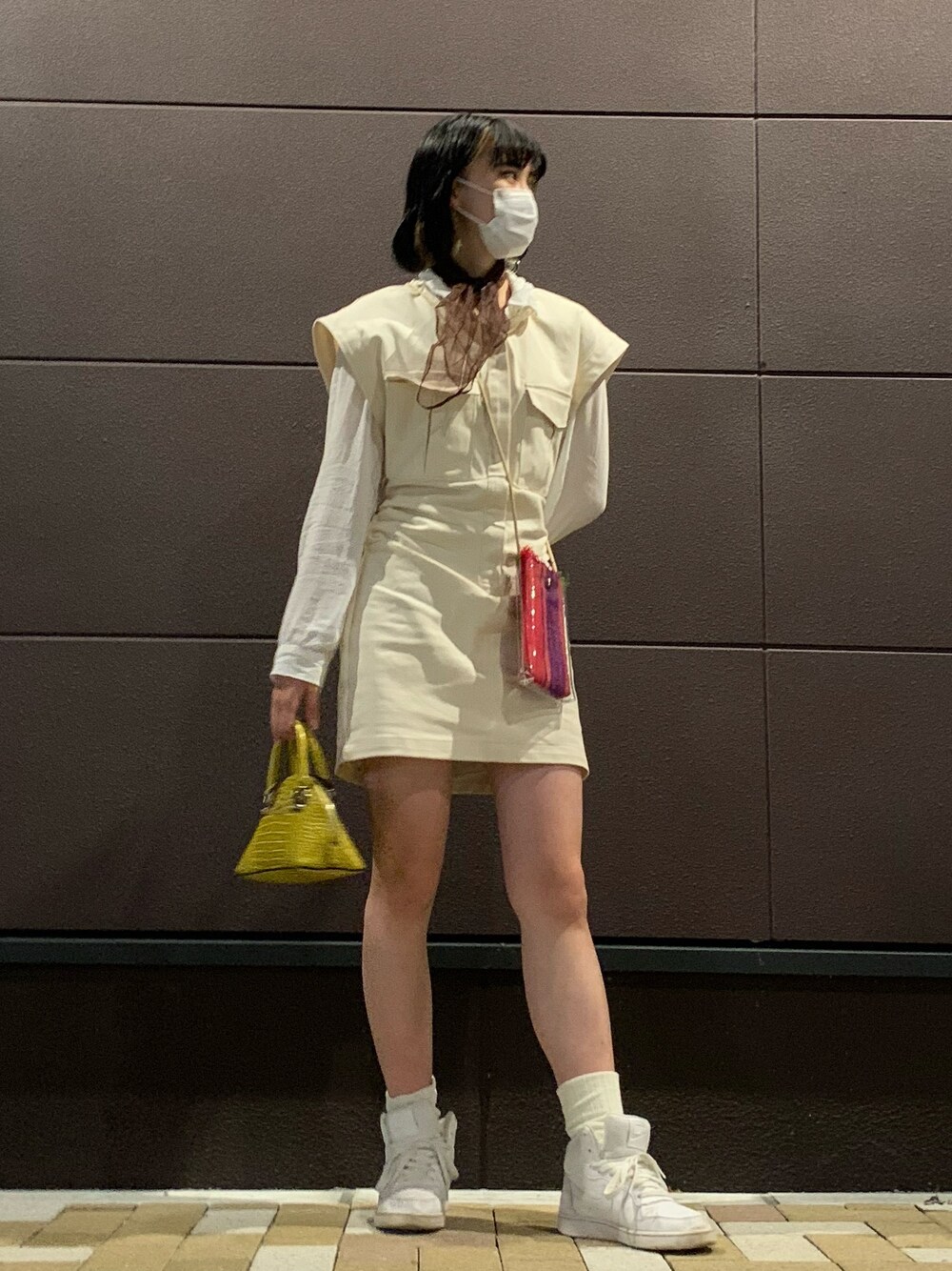 「ワントーンコーデ、大人女子、秋コーデ、お洒落さんとつながりたい、モノトーンコーデ、シンプルコーデ、ZARA」｜「ZARAのアイテム（ワンピース/ドレス、ホワイト系）」を使った、mmmmmi2001さん（レディース・161cm）の秋コーディネートの1枚目の写真