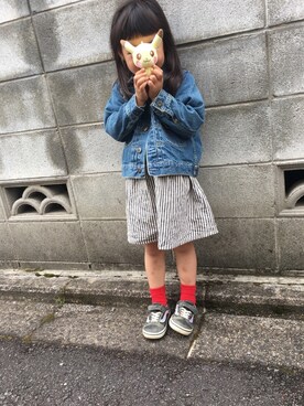 「SEVENDAYS=SUNDAY（セブンデイズサンデイ）のアイテム（ジャケット/アウター）」を使った、PNY☺︎さん（キッズ・110cm）の春コーディネート