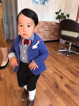 「Petit jam（プチジャム）のアイテム」を使った、Fukiさん（キッズ・90cm）の冬コーディネート