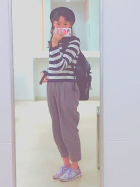 「JANSPORT（ジャンスポーツ）のJANSPORT BIG STUDENT（バックパック/リュック）」を使った、めんめんさん（レディース・160cm）の春コーディネート