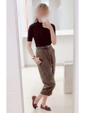 「タッセルシューズ」｜めんめんさん（レディース・161cm）の秋コーディネート