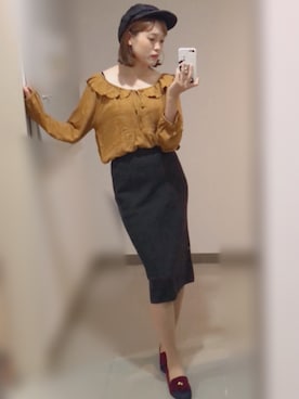 「タッセルシューズ」｜めんめんさん（レディース・161cm）の秋コーディネート
