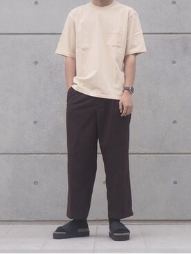 「Simpleのアイテム（パンツ）」を使った、Post８０さん（メンズ・175cm）の夏コーディネート