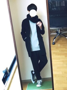 「HARE（ハレ）のアイテム（チェスターコート）」を使った、ryo_kandaさん（メンズ・175cm）の冬コーディネート