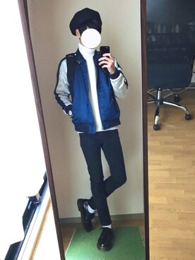 「RAGEBLUE（レイジブルー）のアイテム（ハンチング/ベレー帽）」を使った、ryo_kandaさん（メンズ・175cm）の冬コーディネート