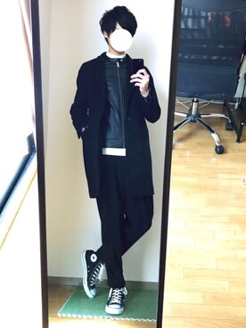 「RAGEBLUE（レイジブルー）のアイテム（ライダースジャケット）」を使った、ryo_kandaさん（メンズ・175cm）の冬コーディネート