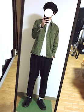 「RAGEBLUE（レイジブルー）のアイテム（ハンチング/ベレー帽）」を使った、ryo_kandaさん（メンズ・175cm）の冬コーディネート