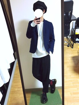 「RAGEBLUE（レイジブルー）のアイテム（ハンチング/ベレー帽）」を使った、ryo_kandaさん（メンズ・175cm）の冬コーディネート