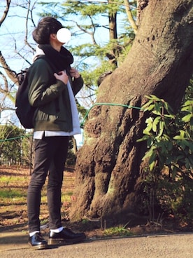 「UNIQLO（ユニクロ）のアイテム（ブルゾン）」を使った、ryo_kandaさん（メンズ・175cm）の冬コーディネート