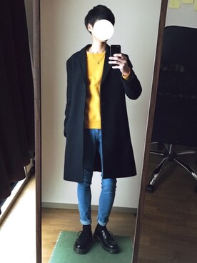 「GU（ジーユー）のアイテム（スウェット）」を使った、ryo_kandaさん（メンズ・175cm）の冬コーディネート