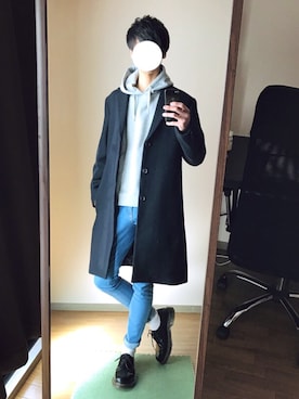 「Dr. Martens（ドクターマーチン）のDr.Martens ドクターマーチン 1461Z 3EYE GIBSON SHOE 3ホール ギブソン シューズ 11838002 BLACK（ブーツ）」を使った、ryo_kandaさん（メンズ・175cm）の冬コーディネート