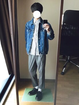 「SHIPS JET BLUE（シップスジェットブルー）のアイテム（デニムジャケット）」を使った、ryo_kandaさん（メンズ・175cm）の春コーディネート