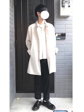 「Dr. Martens（ドクターマーチン）のDr.Martens ドクターマーチン 1461Z 3EYE GIBSON SHOE 3ホール ギブソン シューズ 11838002 BLACK（ブーツ）」を使った、ryo_kandaさん（メンズ・175cm）の春コーディネート