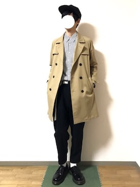 「STUDIOUS（ステュディオス）のアイテム（トレンチコート）」を使った、ryo_kandaさん（メンズ・175cm）の春コーディネート