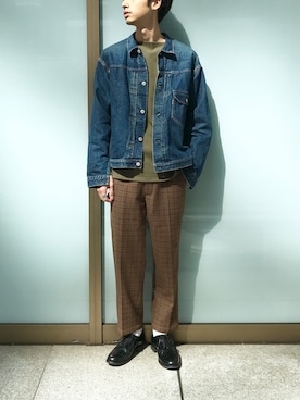 「orSlow（オアスロウ）のアイテム（ジャケット/アウター）」を使った、ryo_kandaさん（メンズ・175cm）の秋コーディネート