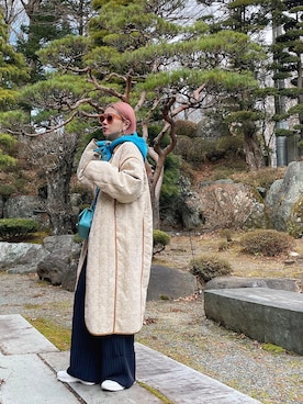 「IMPERIAL（インペリアル）のアイテム」を使った、橋本江莉果さん（レディース・165cm）の冬コーディネート