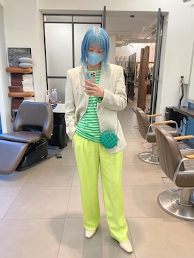 「GIORGIO ARMANI（ジョルジオアルマーニ）のアイテム（ジャケット/アウター）」を使った、橋本江莉果さん（レディース・166cm）の春コーディネート