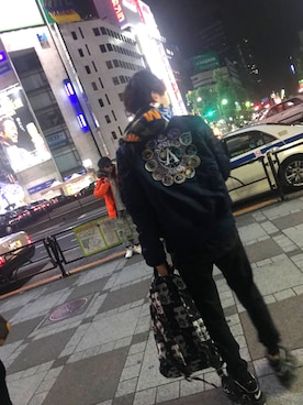 「wearhalloween2017」｜「アイテム（MA-1）」を使った、Einsteinさん（メンズ・174cm）の秋コーディネート