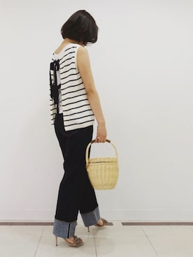 「うしろリボン」｜Kireiさん（レディース・160cm）の夏コーディネート