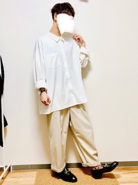 「HALHAM（ハルハム）のアイテム（トップス）」を使った、takuyaさん（メンズ・168cm）の春コーディネート