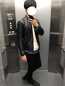 「Dr. Martens（ドクターマーチン）のDr.Martens / ドクターマーチン 1461 3EYE GIBSON SHOE 3ホール ギブソン シューズ ブーツ（ブーツ）」を使った、かずやさん（メンズ・178cm）の冬コーディネート